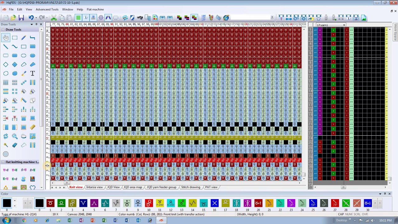 Basic Knitting Knowlage For Automatic Jacquard /hqpds bangla tutorial CRAFBILL V NECK SYSTEM