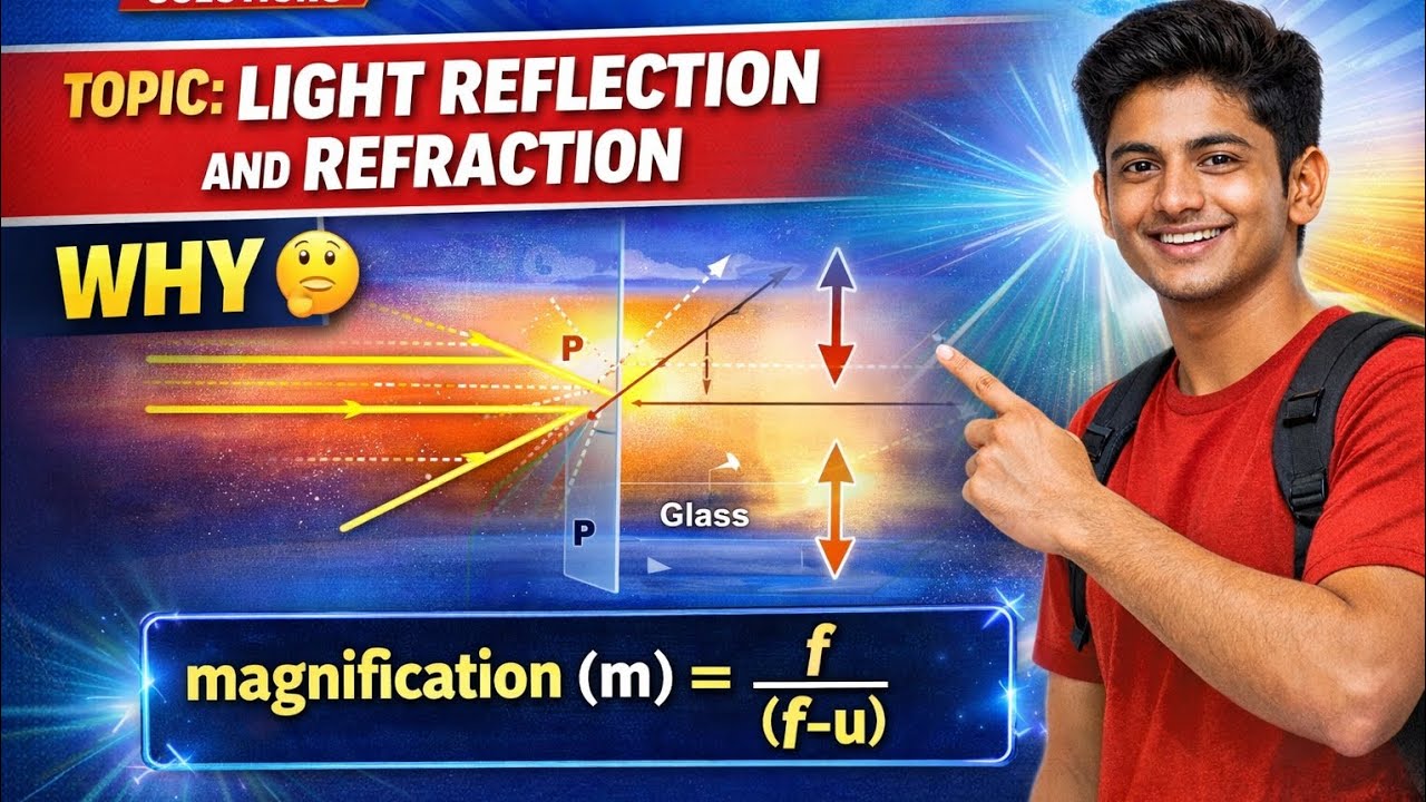 SECRETS OF PHYSICS -1 @ Light reflection and refraction. Relation between f, m and u Why m= f/f-u ?