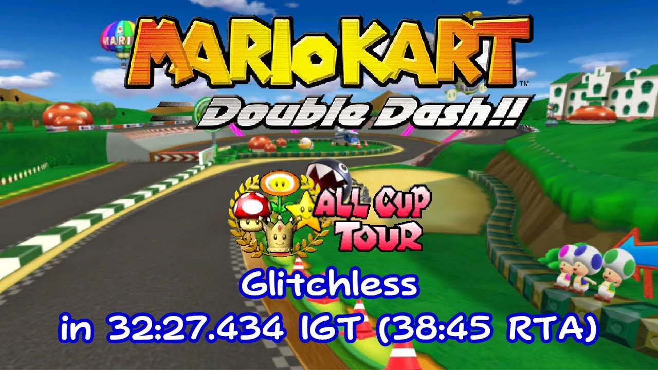 Mario Kart: Double Dash!! - All Cup Tour Glitchless #speedrun in 32:27.434 IGT (38:45 RTA)