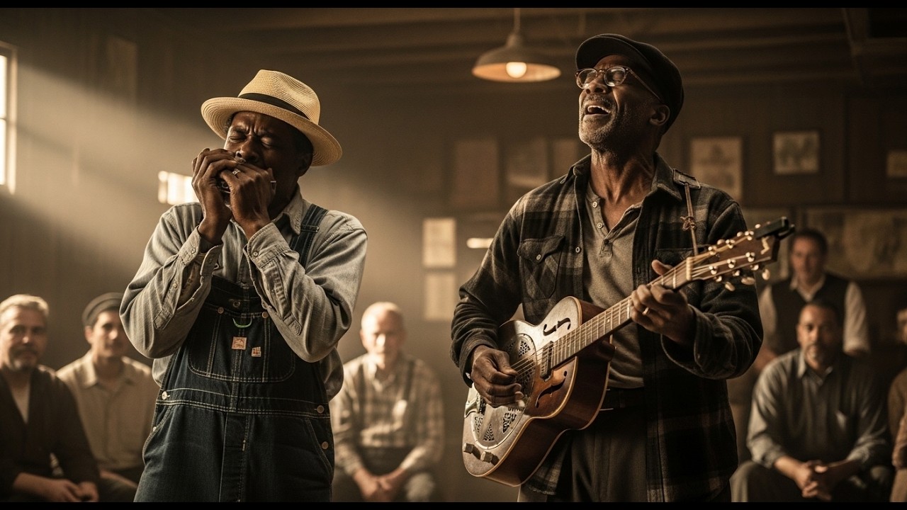 Midnight Delta Blues | Deep Southern Guitar & Harmonica