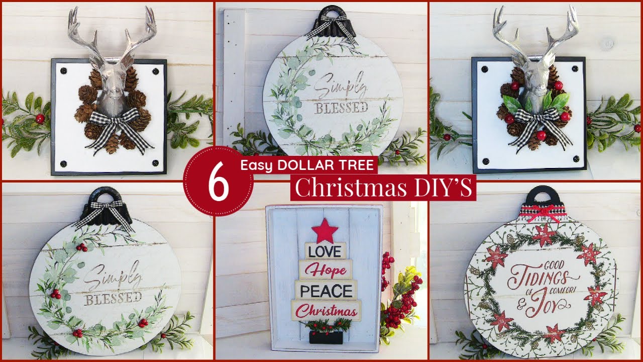 New 6 Dollar Tree DIY Christmas 2020| Christmas Home Decor | Farmhouse DIY Christmas Decor