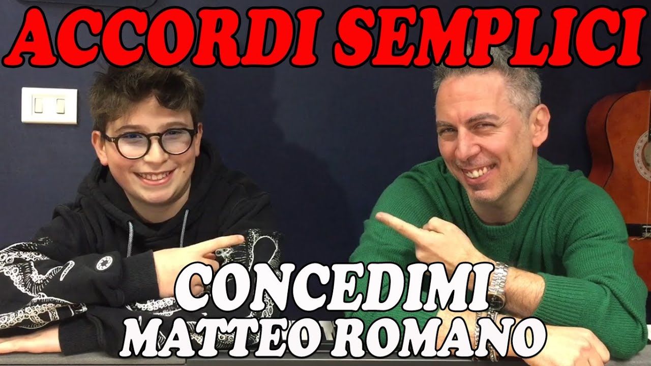 Concedimi (Matteo Romano) - Tutorial Pianoforte - Accordi facili