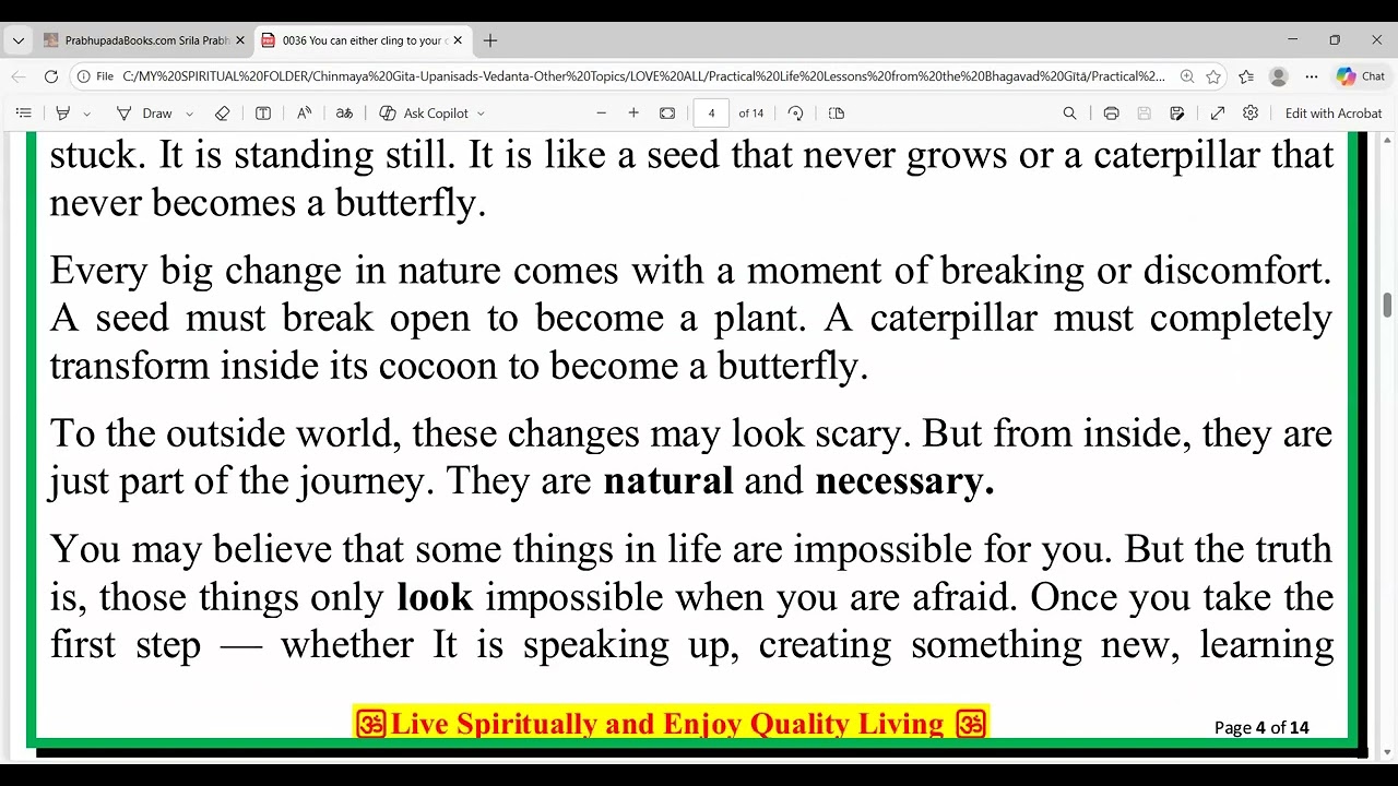Practical Life Lessons from the Bhagavad Gītā Video 0036