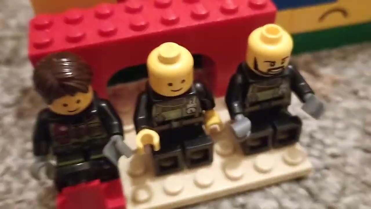 Lego požárník sam policejní stanice v plamanech