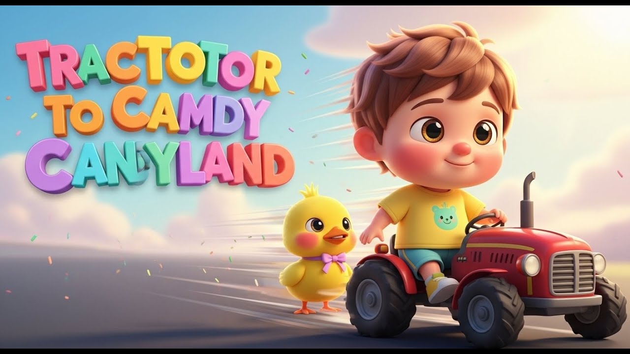 Tractor Race to Candy Land – Nursery Rhyme, Toddler Learning, Imaginative Play, and Fun Adventure