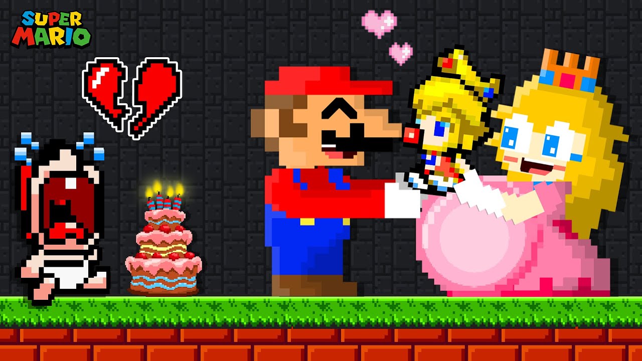 Mario Family, Please Don't Leave Baby | Game Animation
