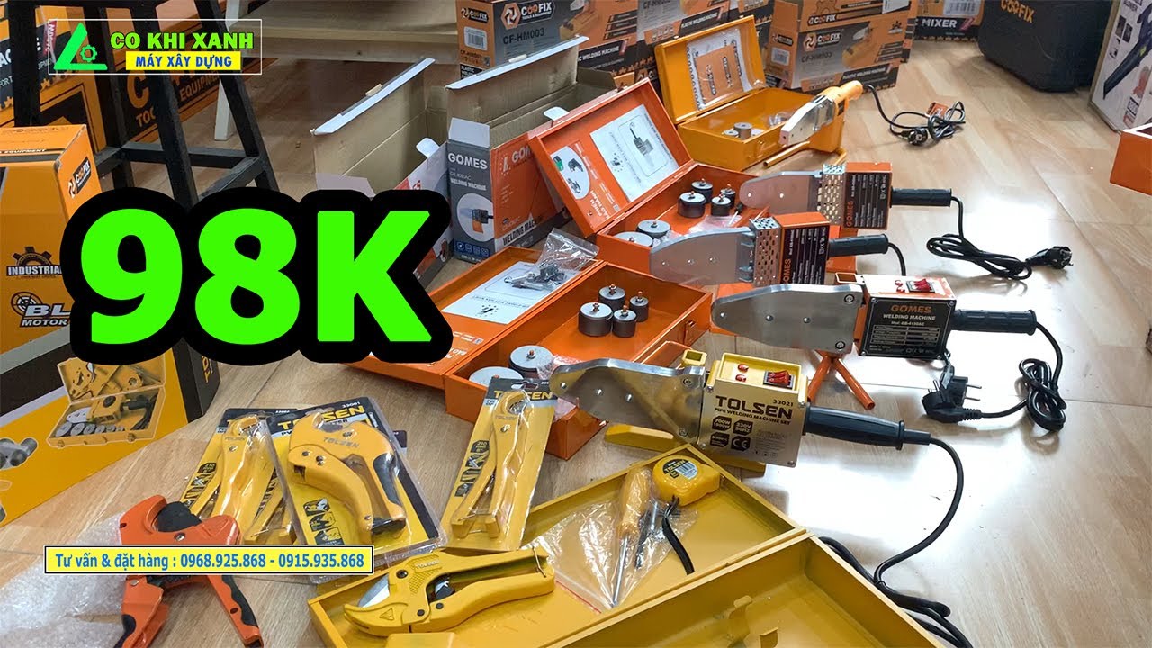 Báo giá máy hàn ống nhiệt và kéo cắt ống nước pvc từ 98K