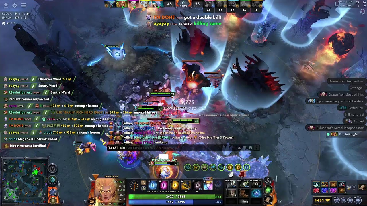 Dota 2 spamming invoker in ranked games