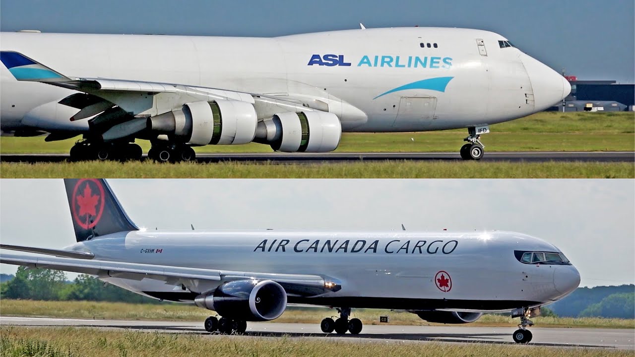 LIEGE PLANESPOTTING JUNE 2023 - BOEING 747 ABORTED TAKE-OFF, AIR CANADA CARGO 767 AND CARPATAIR F100