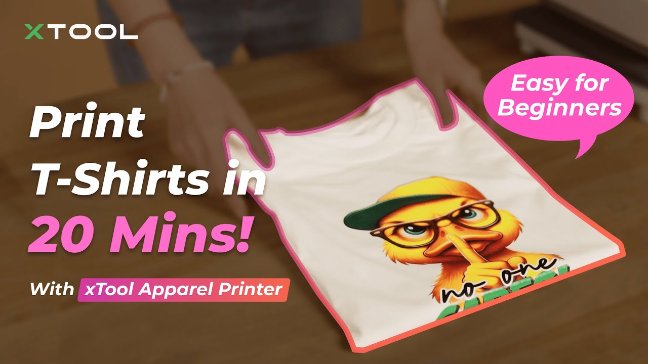 Start Your Clothing Business: How to Print T-shirts in 20 Minutes with xTool Apparel Printer!