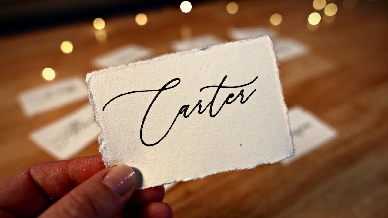 Wedding DIY Deckle Edge Place Cards ✨ Handwritten Fonts w/ Cricut