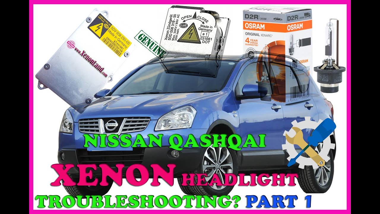Устранение неисправностей ксеноновых фар Nissan Qashqai (2007-2010) (снятие и замена лампы, пироп...