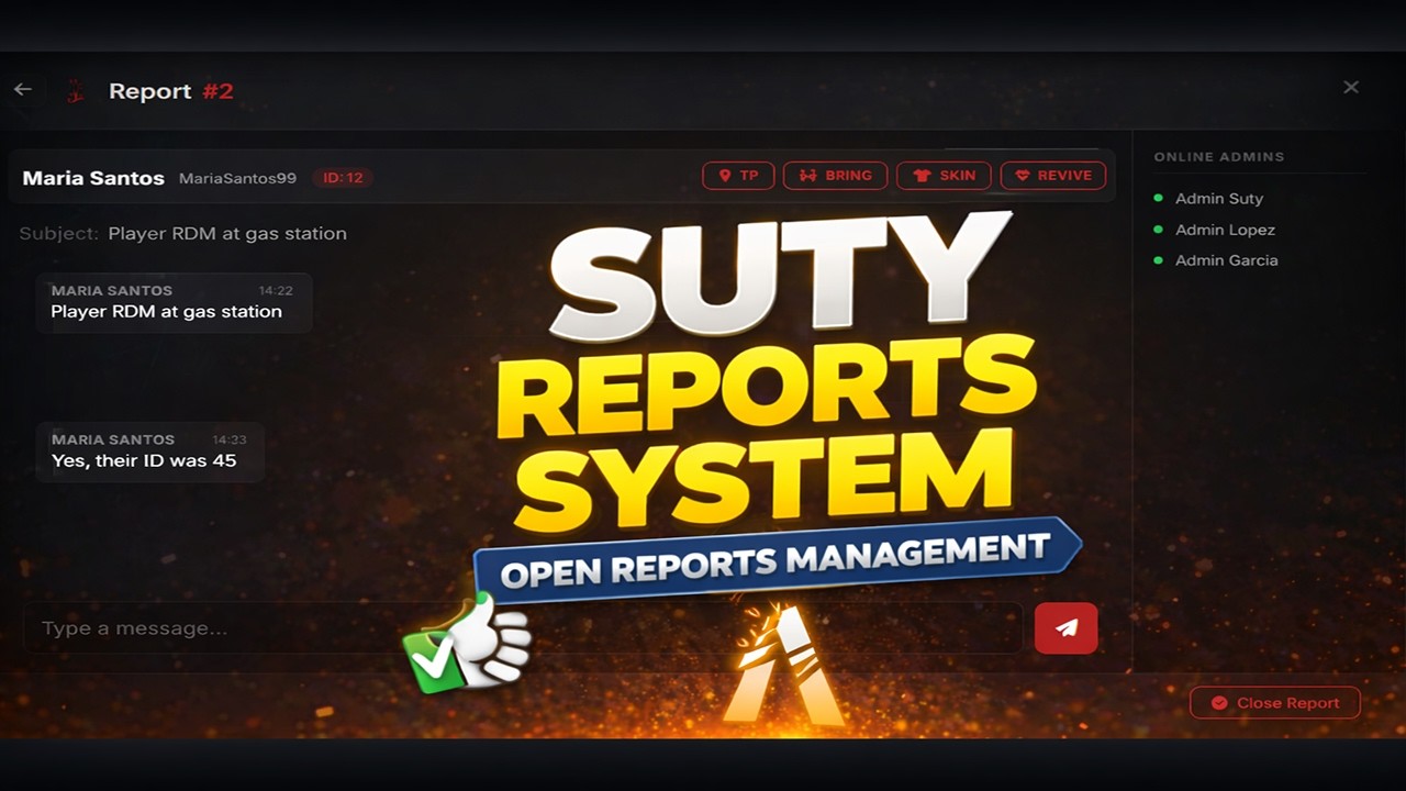 Report System Script Fivem (QBX/QBCore/ESX)