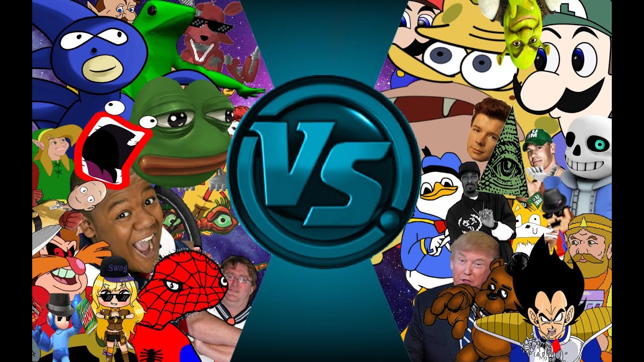 MLG & YOUTUBE POOP Meme Free For All: Cartoon Fight Club Animation