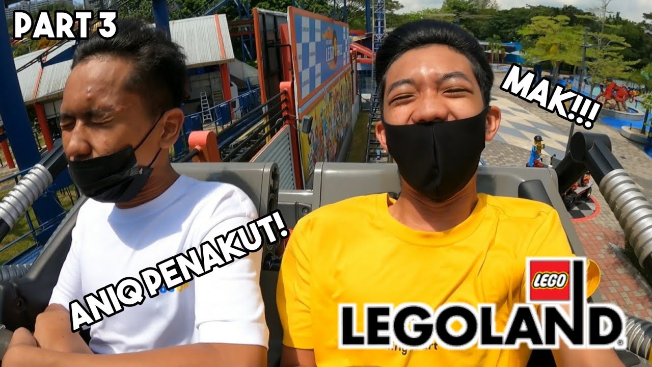 MAIN SEMUA ROLLER COASTER DI LEGOLAND! Aniq Penakut... (part 3) | Aniq Samad