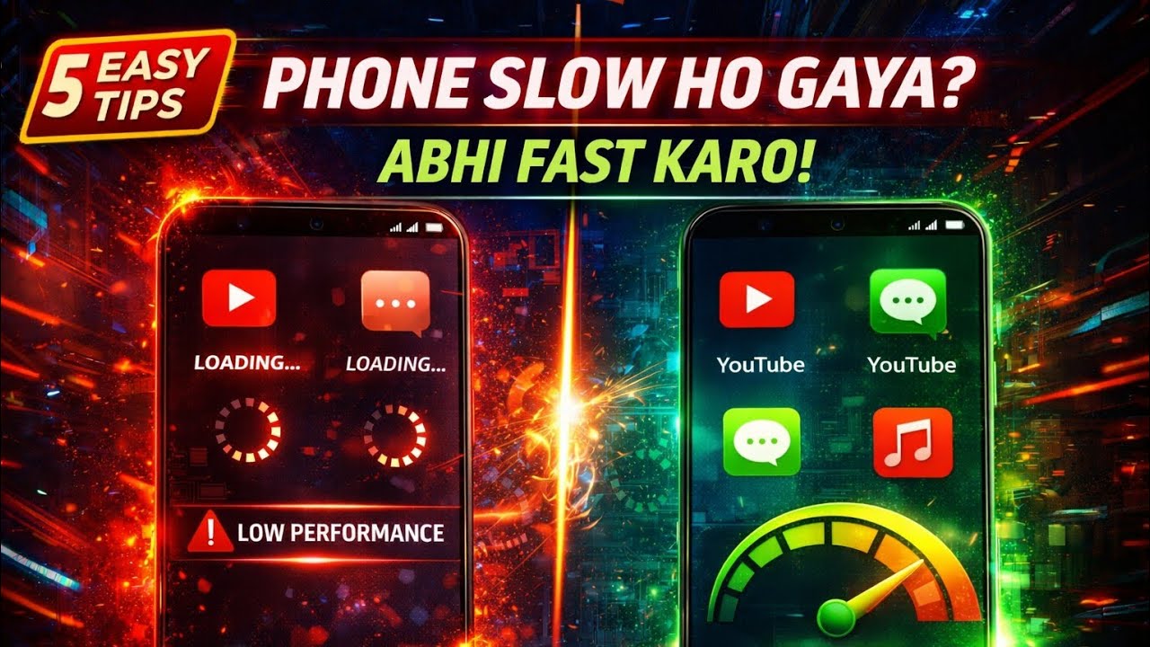 95% Log Yeh Nahi Jante! Slow Phone Ko Fast Karne Ke 5 Secret Tips
