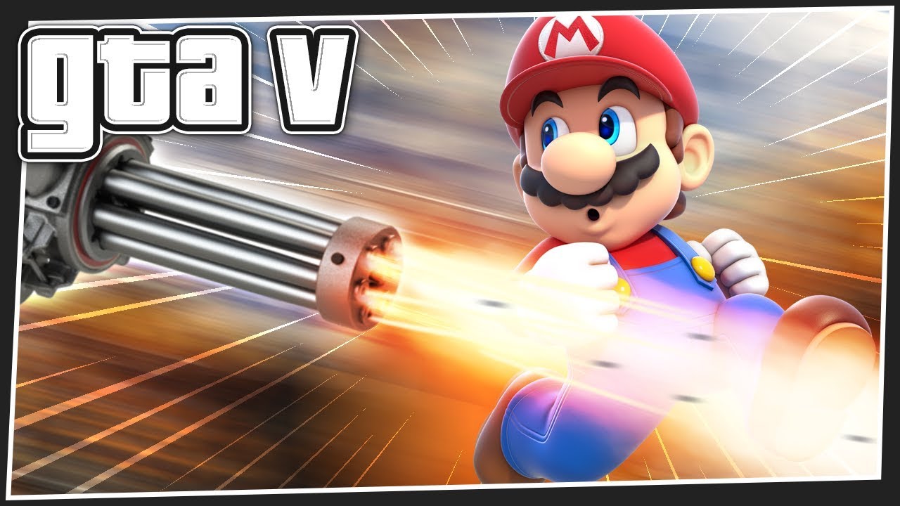 MARIO vs MINI GUN | GTA 5 Online