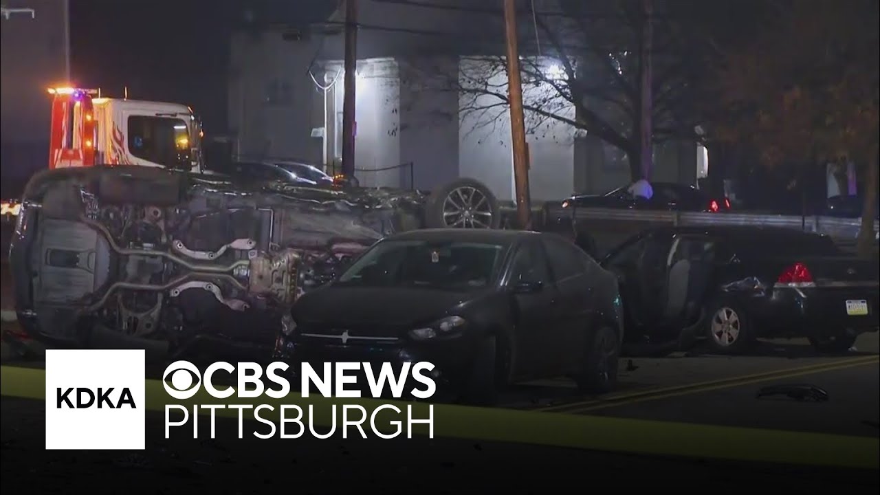 5-vehicle crash in Wilkinsburg leaves chaotic scene