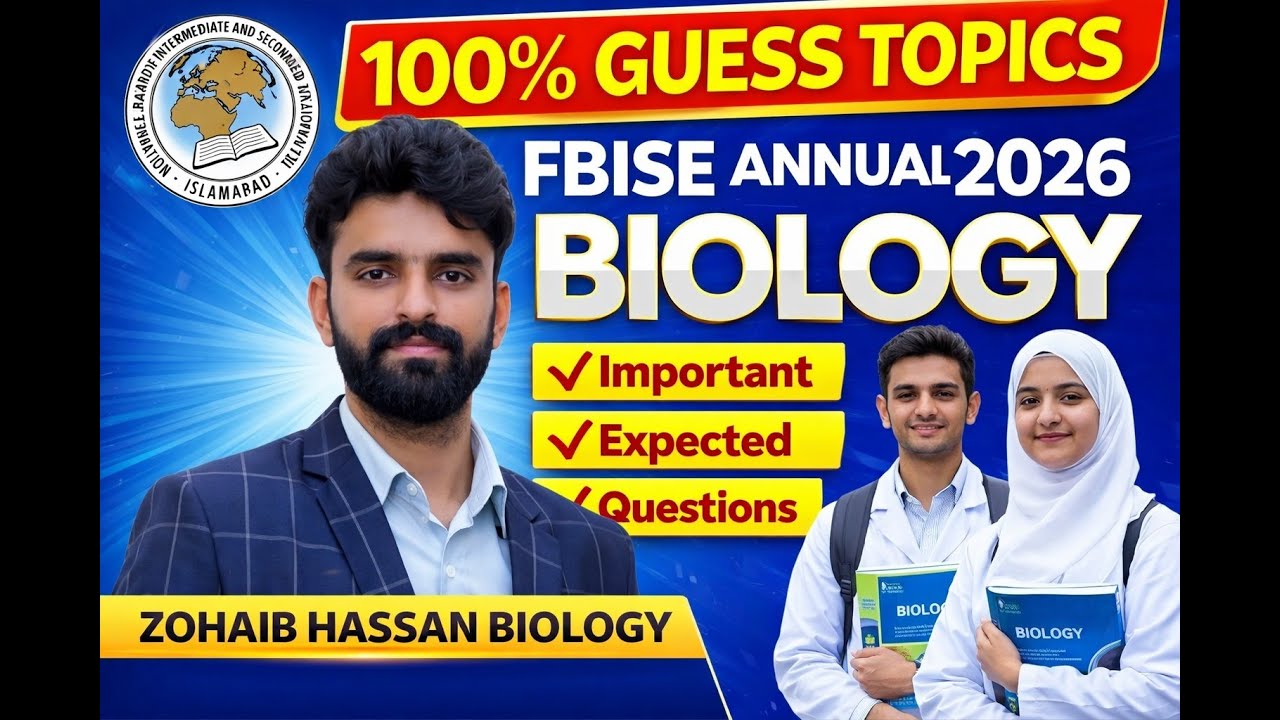 100% Guess Biology 11 Class Topics for FBISE Annual Exam 2026 | Important & Expected Questions