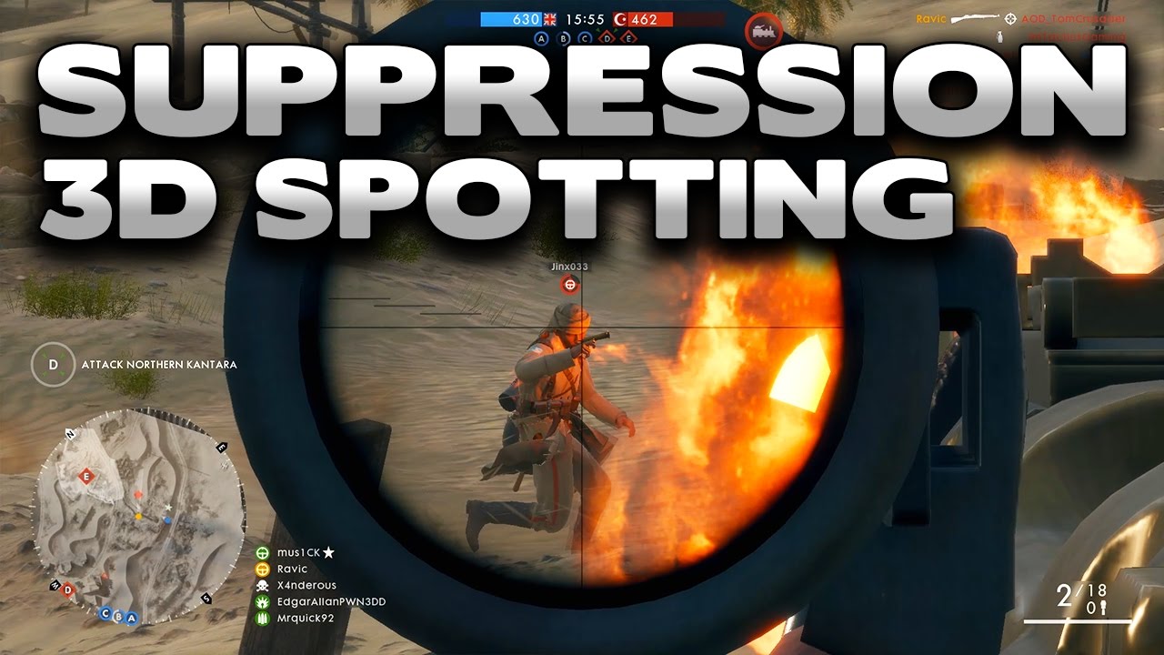 Battlefield 1 Why is Suppression + 3D Spotting in the game?