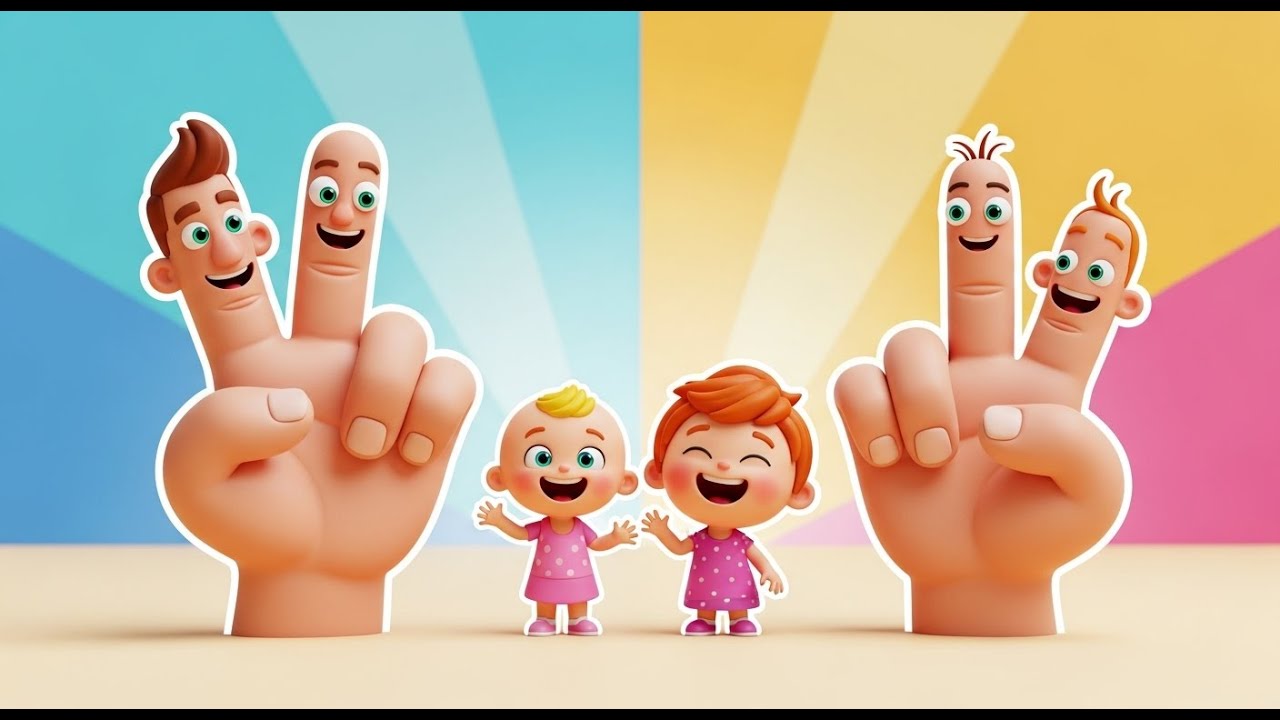 Finger Family Song 👨‍👩‍👧‍👦🎵 Fun Nursery Rhyme for Kids