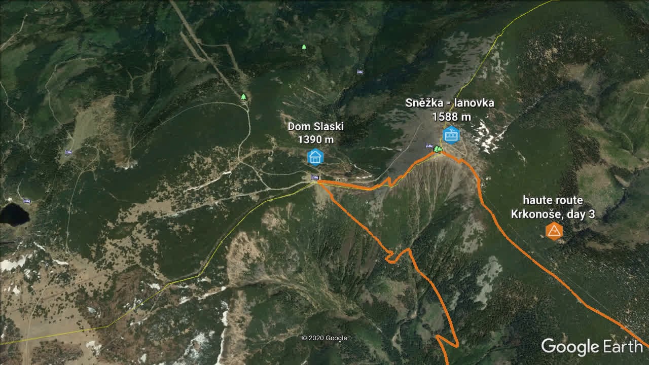 Krkonose haute route day3 3Dflight
