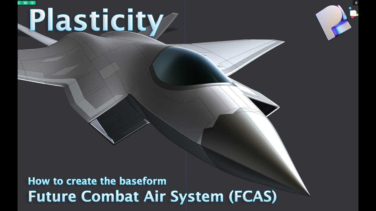 Plasticity 3D Workflow I Future Combat Air System (FCAS) | New Generation Fighter Concept