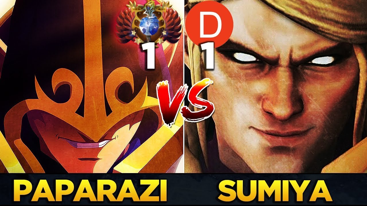 TOP 1 MMR World Paparazi vs TOP 1 Dotabuff Invoker Sumiya - EPIC Battle Dota 2