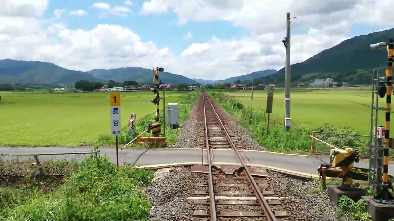 SLやまぐち号のグリーン車展望デッキからの地福から鍋倉までの後方車窓。後方車窓も良いよね