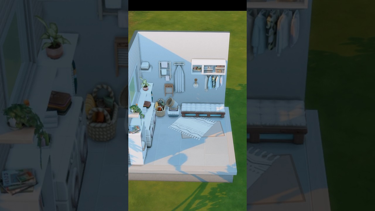 Laundry room ideas | No cc 🧺 #thesims4 #sims4 #foryou #sims4build #sims4nocc