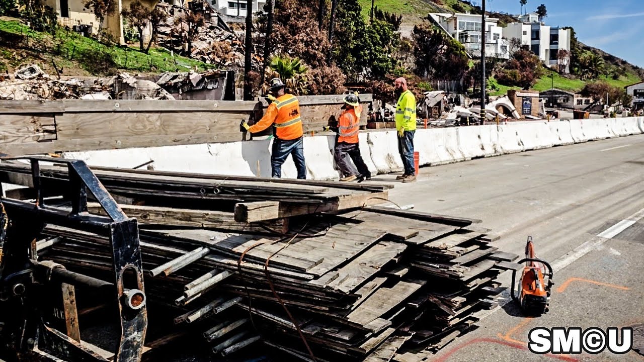 𝗣𝗛𝗔𝗦𝗘 𝗧𝗪𝗢: Army Corps Engineers Fortify PCH in Malibu for Post-Fire Cleanup Operation