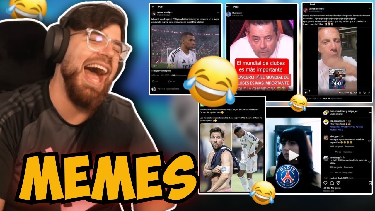 LACOBRA REACCIONA A MEMES, TWITTER Y REELS DEL #psg  4 - 0 #realmadrid  #memes #lacobra #futbol