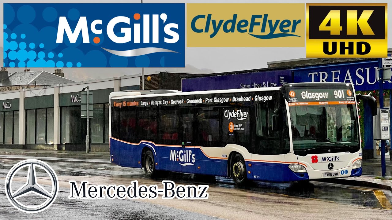 [McGill’s Buses: Clyde Flyer 901 Largs to Wemyss, Levan, Gourock, Glasgow] Mercedes-Benz Citaro O295