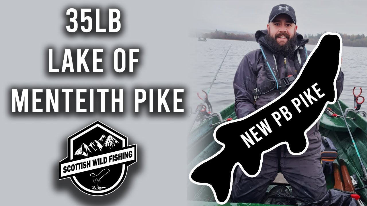 35lb lake of Menteith pike! -  Pike fishing from boat and landing a MONSTER ESOX!