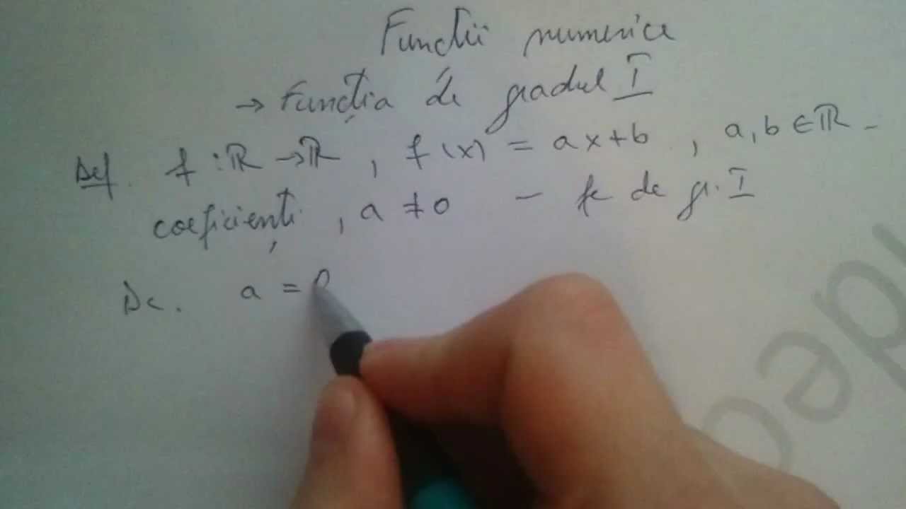 Functia de gradul 1