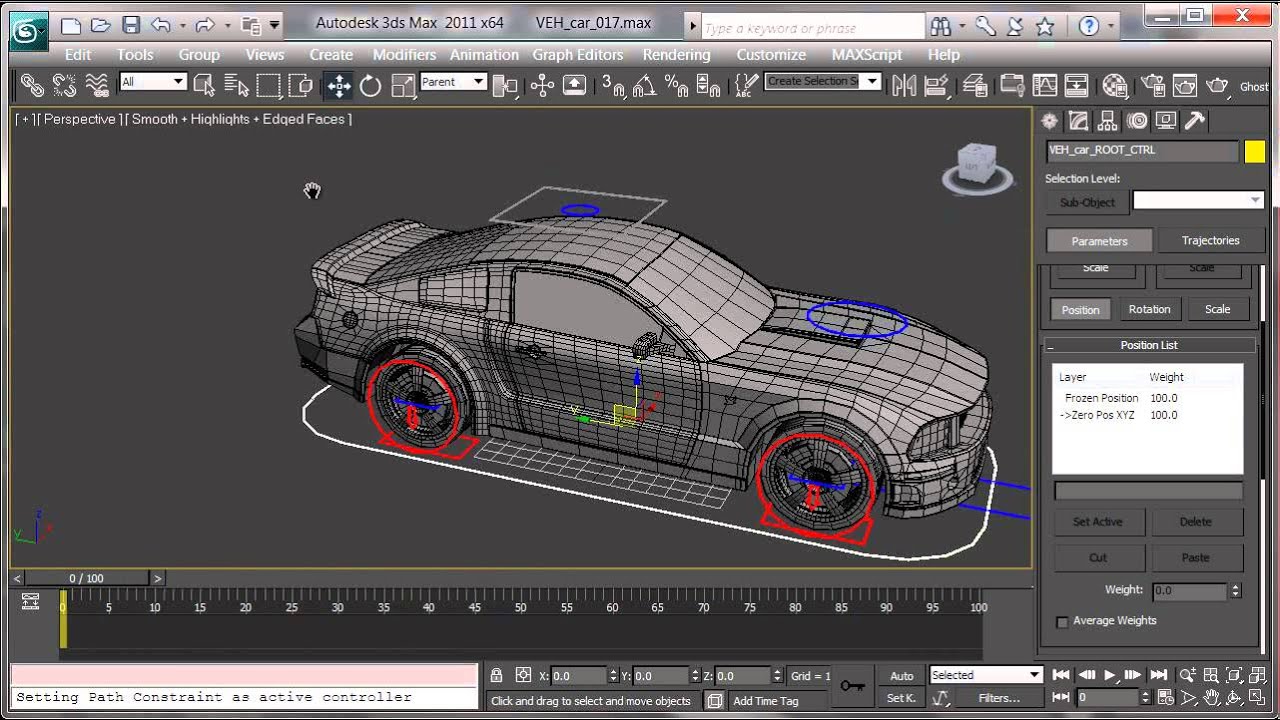 Advanced Vehicle Rigging in 3dsmax 20 Setting up a path animation xvid