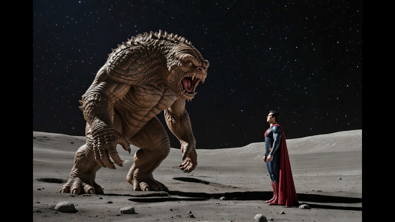 Superman  vs Rancor BATALLA LUNAR  