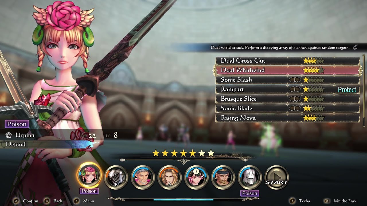 SaGa: Scarlet Grace - Urpina Duelwield Boss Gameplay [ENG]