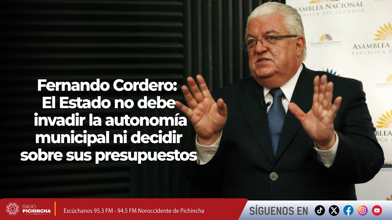Fernando Cordero: El Estado no debe invadir la autonomía municipal ni decidir sobre sus presupuestos
