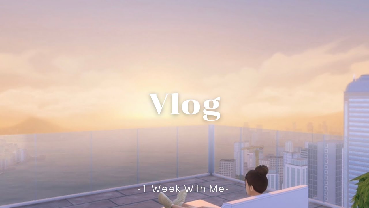 [Sims 4 Vlog] *·˚ ぃ🚏🚲 1 Week With Me - study, ride a bike, make breakfast  etc.
