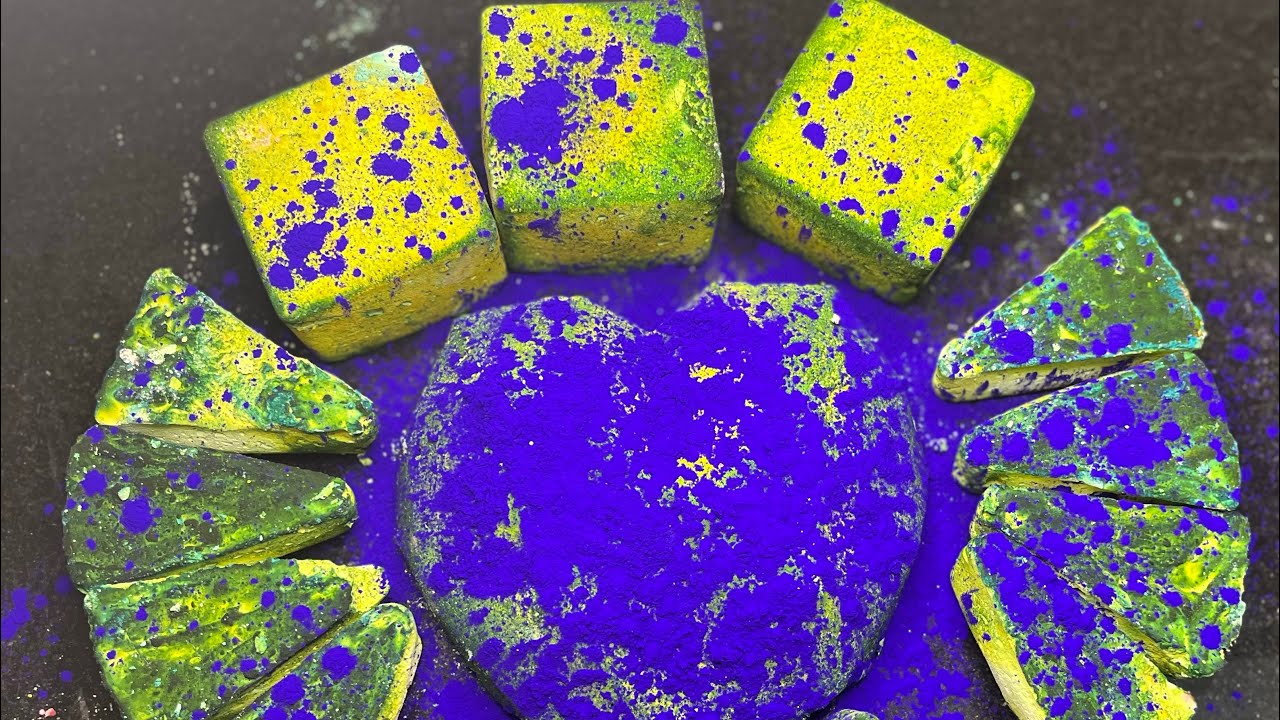Powdry reforms with vibrant colors 💛🍀💜 #satisfying #gymchalk #relax #oddlysatisfying 