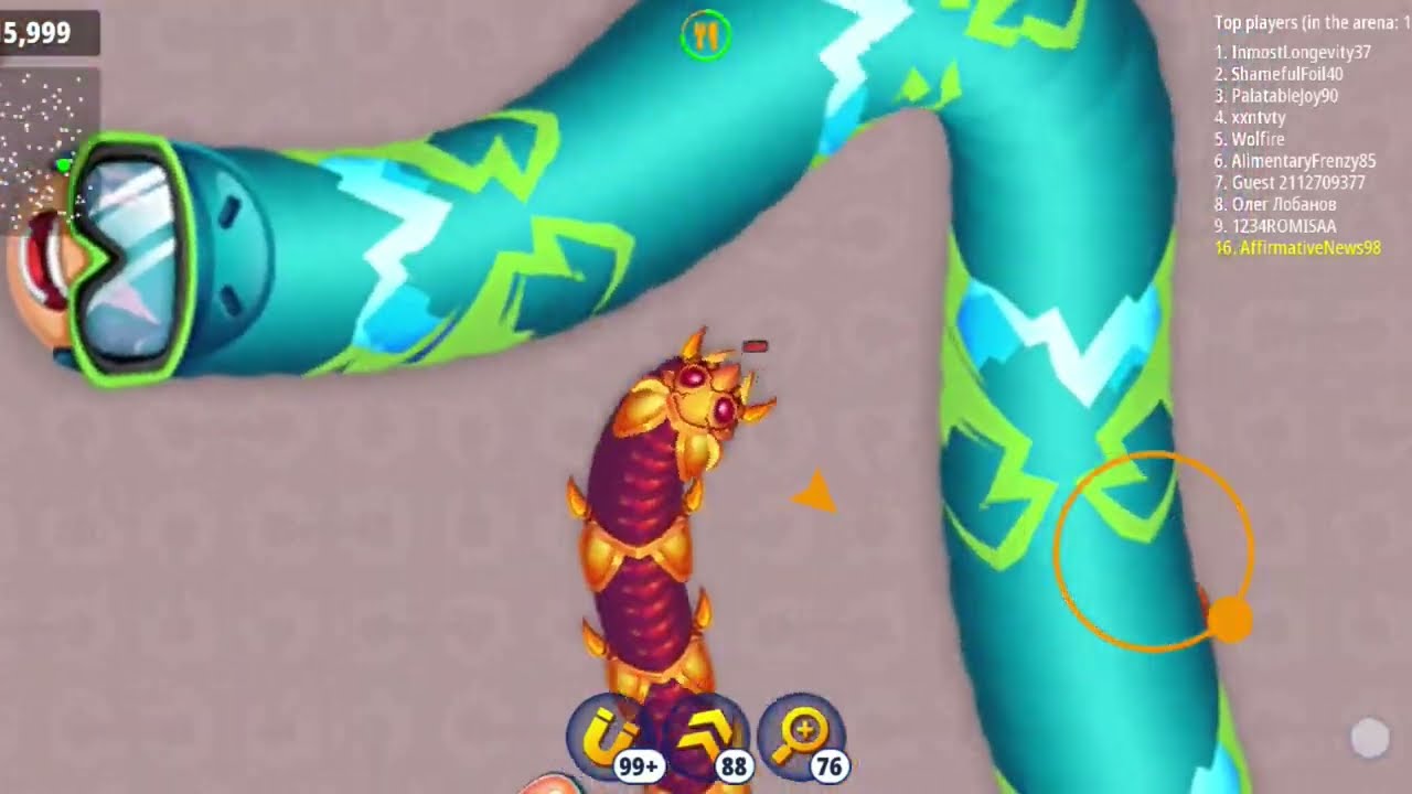 Wormszone.io sneakgame Top slitherio gaming #worms_zone_monster_snake #slithersnake 