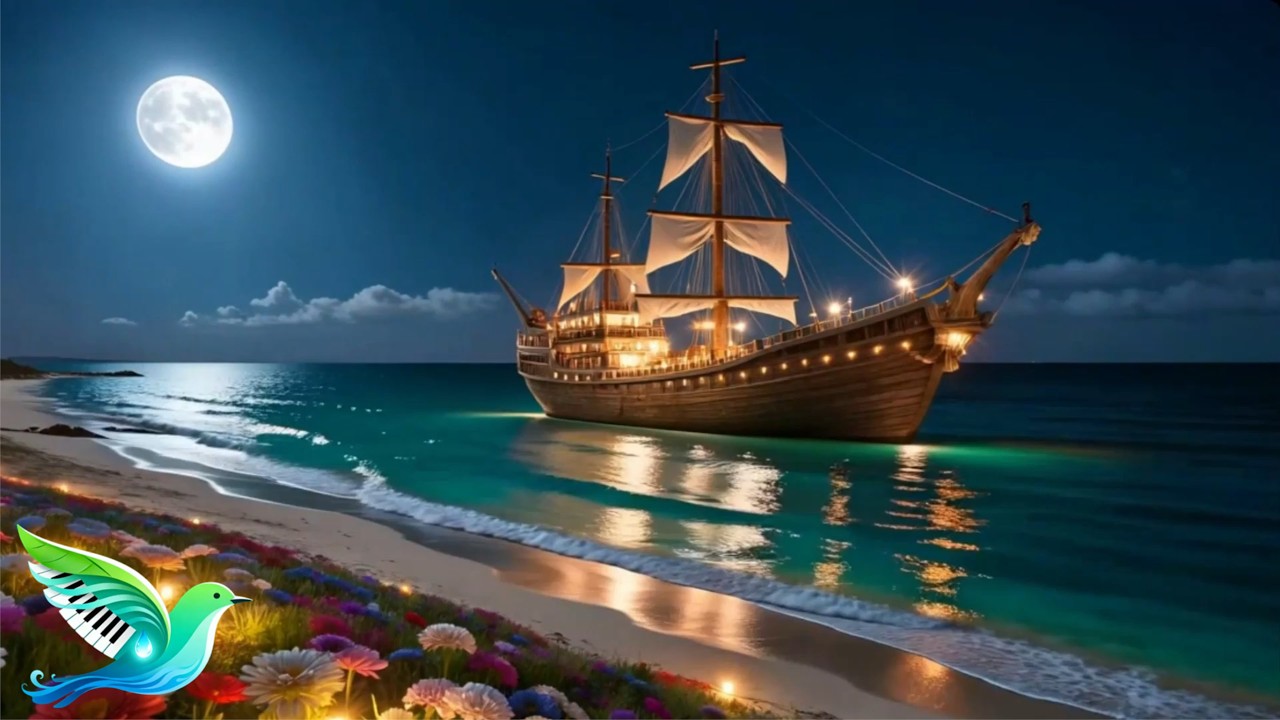 Peaceful Piano Music with Ocean Wind Textures 🌊 for Deep Relaxation Mental Peace and Gentle Healing