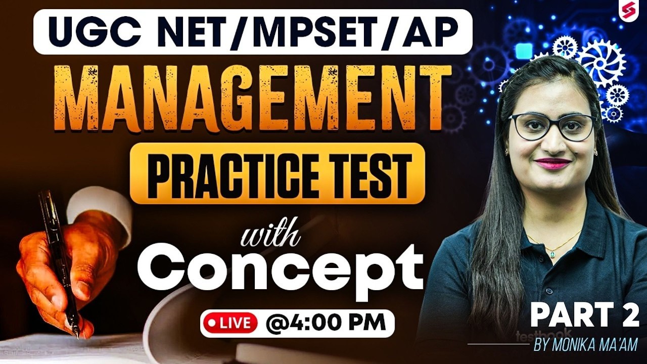 UGC NET/MPSET/AP SET Management Classes 2026 | UGC NET Management Practice Set By Monika Mam #2