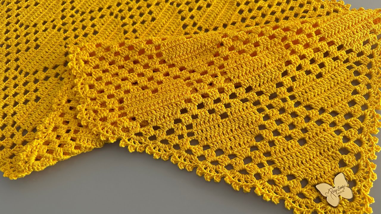 Trilho de mesa Amarelo, corações aula 1 passo a psso completa