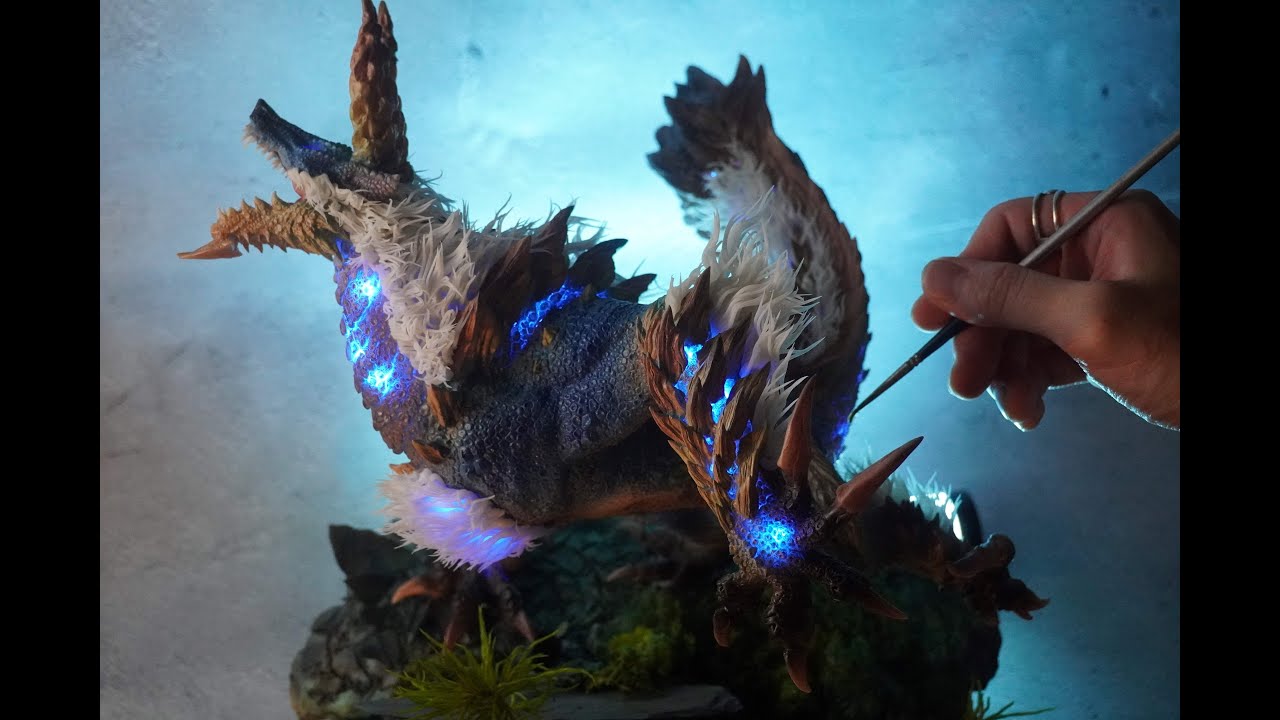 モンハン・ジオラマ〈ジンオウガ〉 How To Make　Zinogre　diorama【Monster Hunter World・Iceborne】〈粘土〉