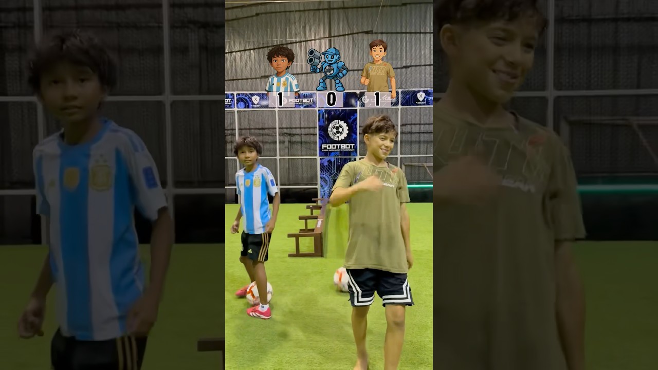 Speed Duel: Two Boys Compete&hellip; But the Robot Steals the Win! ⚡🤖⚽