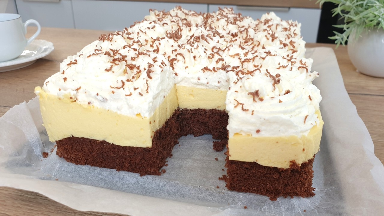 Wyjątkowo pyszne ciasto AMBROZJA z wyśmienitym kremem 👌 goście będą zachwyceni 😋  delicja 👍