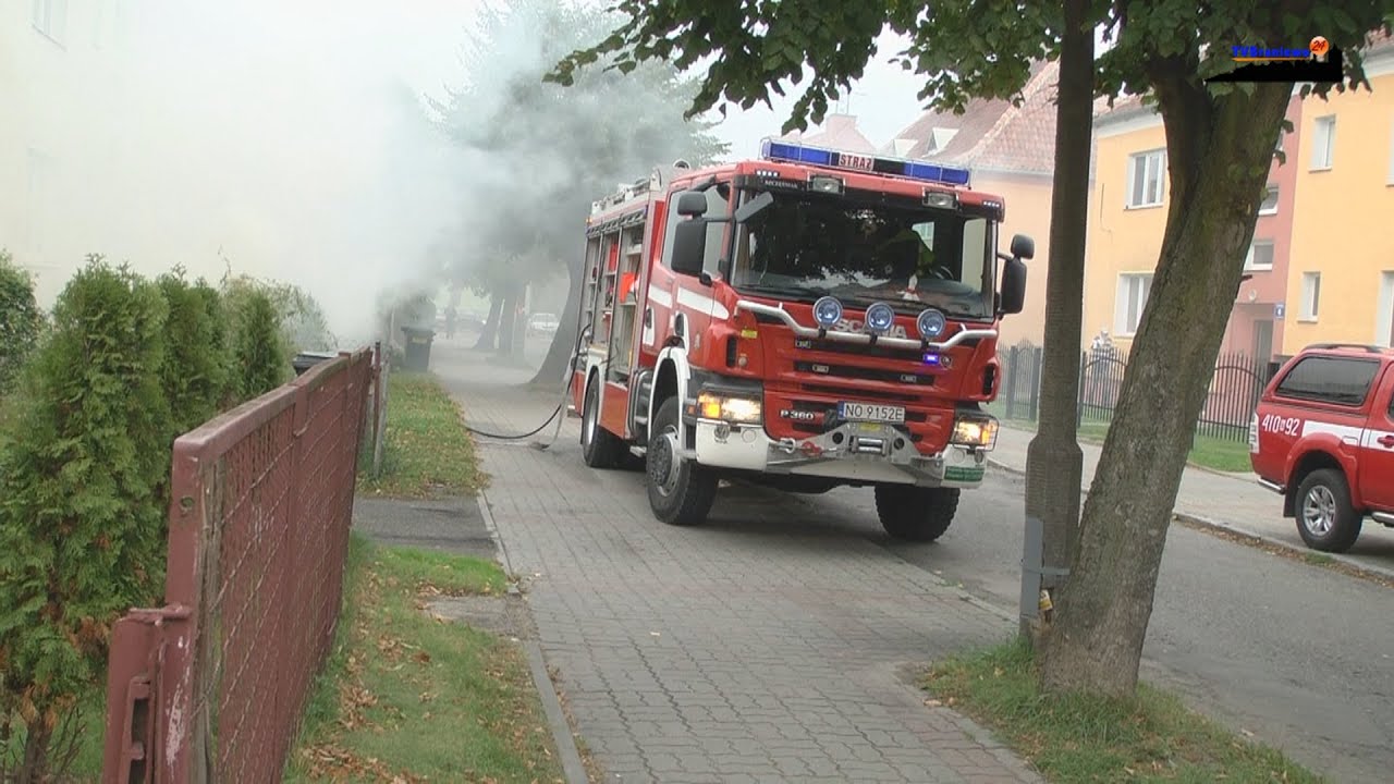 Braniewo: Pożar piwnicy na Dembińskiego. Ewakuowano mieszkańców.
