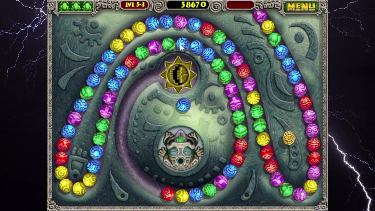 Zuma Deluxe speedrun 100% in 2:04:17 (PB!)